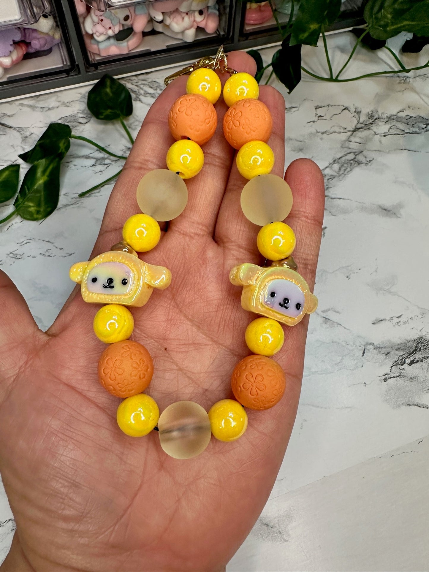 Yellow Cutie Friend Keychain