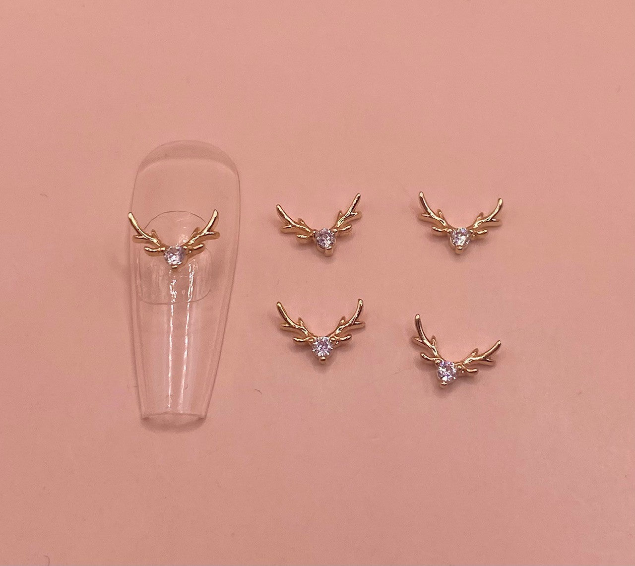 Tiny Antlers | Zircon Metal Charms